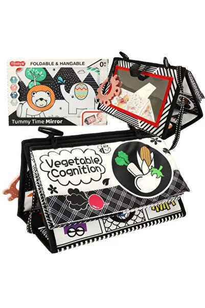 Noname Jucărie 2 în 1 pentru bebeluși - Carte senzorială cu oglindă, covoraș ...