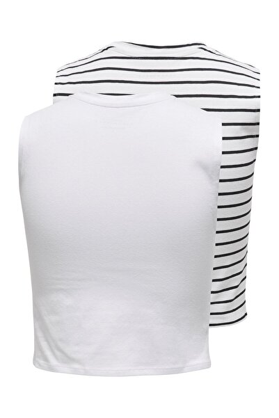 ONLY Onlchoice S/L 2-Pack Top Box Jrs Women's Bright White Tank Top - 15343461