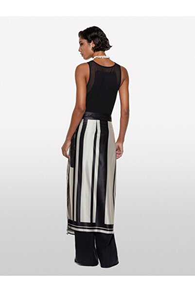 Sisley Viscose Blended Ribbed Jersey Slim Fit Tank Top Women's Black Tank Top - 325P3Y61Lh00Z