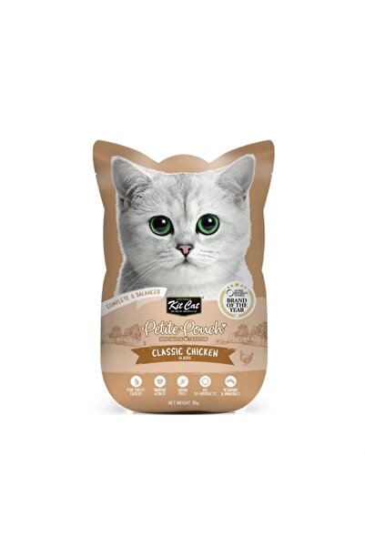 Kit Cat كت كات بتيت باوتش غذاء كامل دجاج كلاسيك للقطط 70 جرام