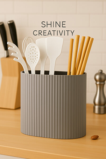 Shine Creativity Tezgah Üstü Kaşıklık Kepçelik Mutfak Organizeri