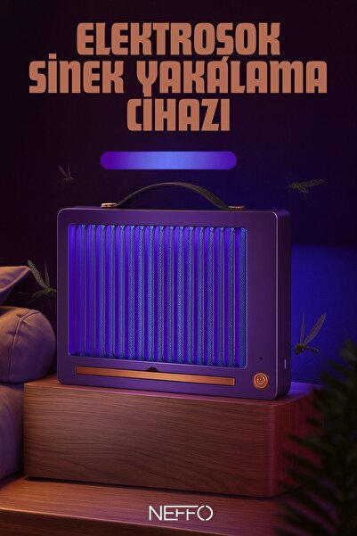 NEFFO Elektrikli Sinek ve Sivrisinek Yakalayıcı Lamba | LED Mor Işıklı Böcek ...