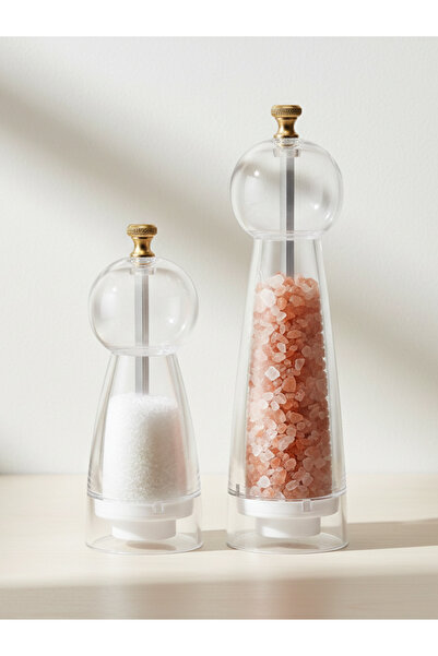 YNSK Luxury |   Purex |   Acrylic Salt and Pepper Grinder Spice Grinder Transparent with Luxury Gold Detail