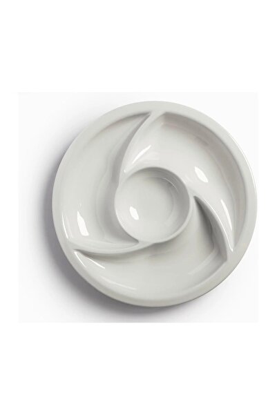 cc bin shihon Round 5-section appetizer and nut dish, 24 cm, healthy and break-resistant melamine