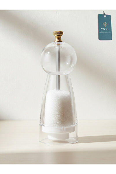 YNSK Luxury |   Purex |   Acrylic Salt and Pepper Grinder Spice Grinder Transparent with Luxury Gold Detail