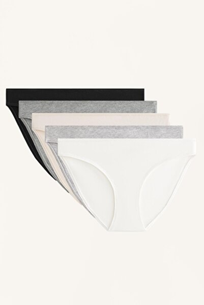 Oysho 5 سراويل داخلية كلاسيكية من مزيج القطن