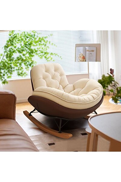 DOMEET Lazy Sofa Rocking Chair Bedroom Recliner Happy Living Room Single Balcony Leisure Home Rocking Chair