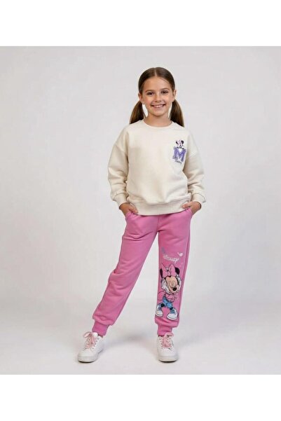 KOKOŞ BEBEK Girl's Printed Comfortable Tracksuit Set - 4/10 Years Old - 31570