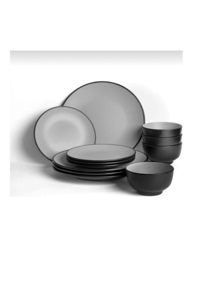 cc bin shihon 12-piece dinnerware set for 4 people. Elevate your table with this elegant and break-resistant melamine dinnerware set.