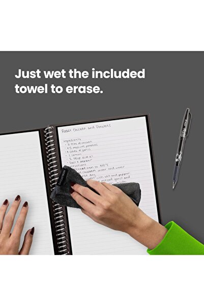 Rocketbook Core Executive Spiral Reusable Notebook 15×22 cm - Lined, App-Connected, Wipeable