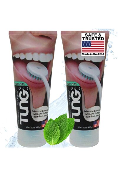 Peak Essentials The Original TUNG Brush Tung Fresh Mint Gel/Tongue Cleaner - Pack of 2