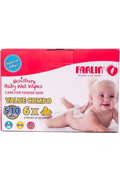 FARLİN Anti-rash, 510 Wet Wipes (6 Packs*85)