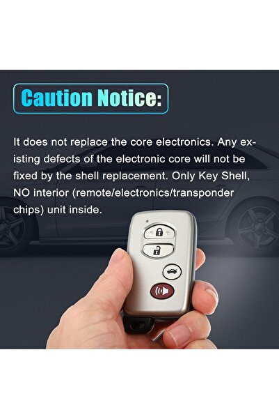 X AUTOHAUX 4-Button Replacement Key Shell for Toyota Avalon, Camry, Corolla, Prius, Rav4