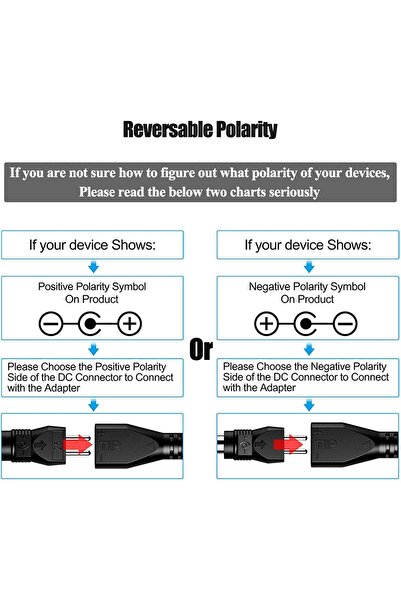 KASTWAVE 30W Reverse Polarity Universal AC Adapter, 3–12V, 2A, 9 Adapter Tips