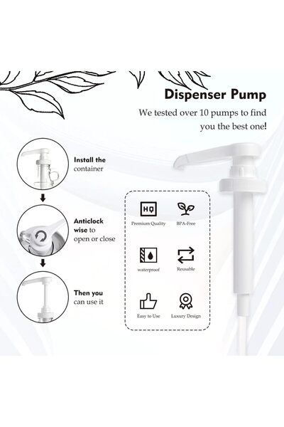 genernic 2 Pcs Glass Laundry Detergent Dispenser (64 oz Each) with Pumps, Labels & Funnels - TTDMK