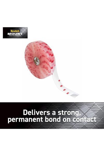 Scotch Mount Transparent Double-Sided Mounting Tape 2.5cm x 11.4m