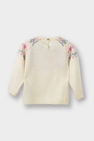 DeFacto Baby Girl Crew Neck Patterned Knitwear Sweater A5672A525Au