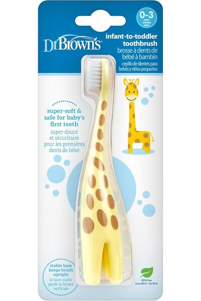 genernic Dr. Brown's Infant-to-Toddler Toothbrush, Giraffe, 1 Piece