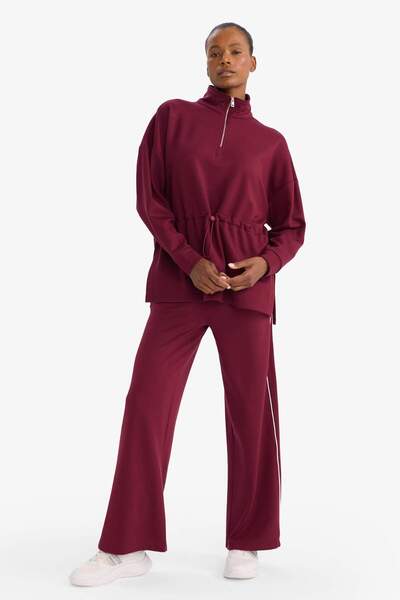 DeFacto Defactofit Long Fit Mock Neck Modal Sportsman Sweatshirt G4367Ax25Wn