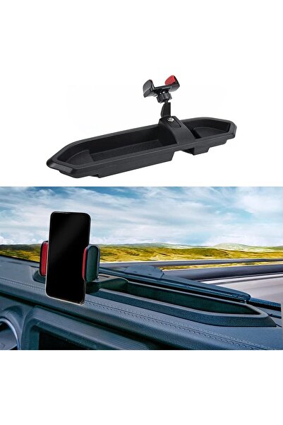 SYOSI حامل هاتف مثبت على لوحة القيادة مع صندوق تخزين لسيارة جيب رانجلر 2018-2...