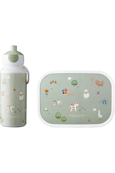Mepal Campus Little Dutch Kids Lunch Set - 400ml Bottle & 750ml Lunchbox (Little Farm)