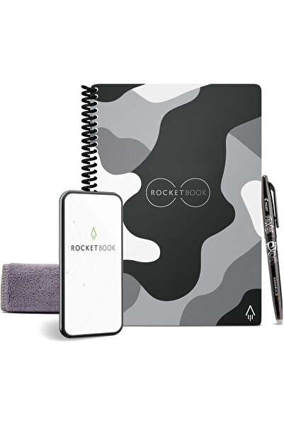 Rocketbook Core Executive Spiral Reusable Notebook 15×22 cm - Lined, App-Connected, Wipeable