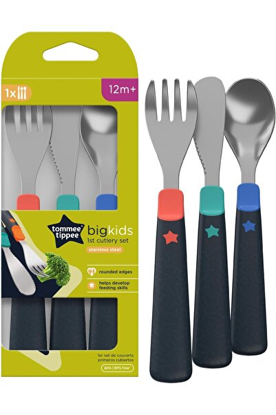 tommee tippee مجموعة أدوات المائدة الأولى للأطفال الكبار، 12 شهرًا فأكثر