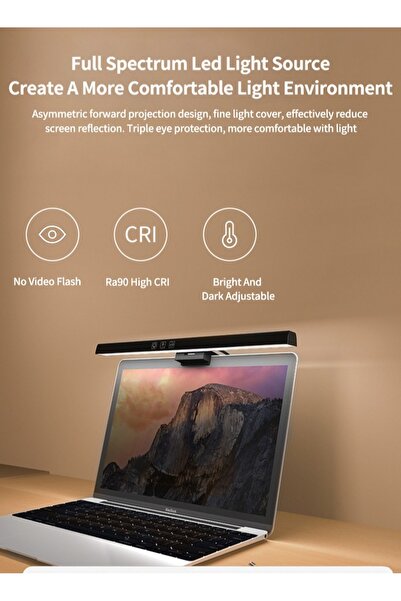 FlashHawk مصباح شاشة كمبيوتر محمول مزود بمنفذ USB للمكتب/المنزل/الألعاب/المكتب مع سطوع قابل للتعديل