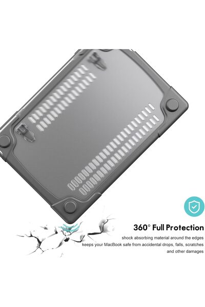 EXCEFORE Hard Shell Case for MacBook Air 15-inch (A3114/A2941) - Grey