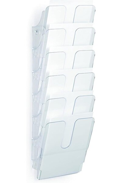 BBA 6-Pocket A4 Portrait Wall-Mounted Clear Document Holder