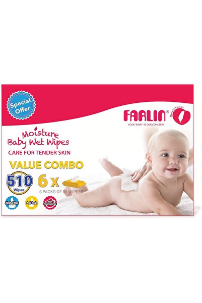 FARLİN Anti-rash, 510 Wet Wipes (6 Packs*85)