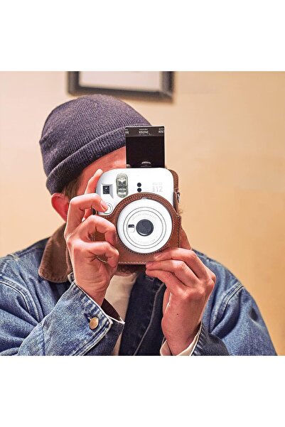 MAKINGTEC Case for Fujifilm Instax Mini 12 with Adjustable Shoulder Strap and 64-Pocket Mini Photo A