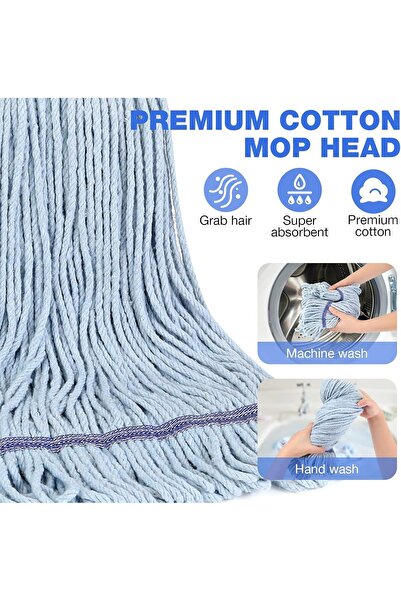 genernic SOBONNE String Mop Heavy Duty - Industrial Floor Cleaning Mop with 59in Handle