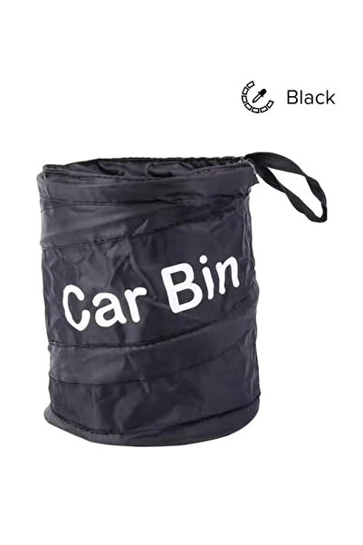 ENAR Black Chair Back Type Garbage Bag Car Trash Bucket