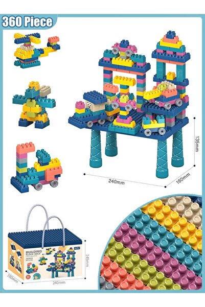 Generic 360-Piece Activity Table Assembling Building Blocks Early Intelligent Toys Educational Toys