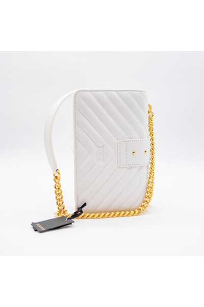 PİNKO LOVE ONE CLASSIC SHOULDER BAG WHITE
