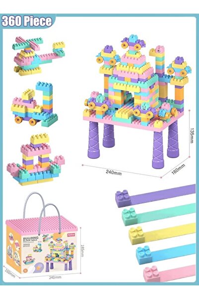 Generic 360-Piece Activity Table Assembling Building Blocks Early Intelligent Toys Educational Toys