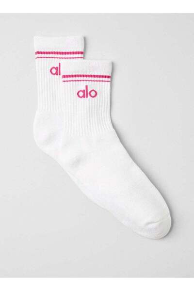 Alo cotton socks, mid-length fashionable socks for both men and women, one piece of pure cotton
