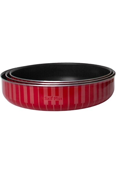 saifplus صواني تفلون، 3 قطع دائرية (26، 28، 30 × 7 سم)