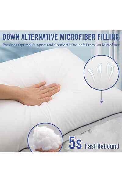 genernic Vorouhals Hotel Collection Bed Pillows – 2 Pack Standard Size Cooling Down Alternative