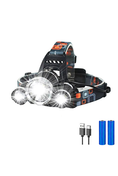 Choice 3 مصابيح LED مع بطارية مصباح أمامي LED فائق السطوع يستخدم بطارية 18650...