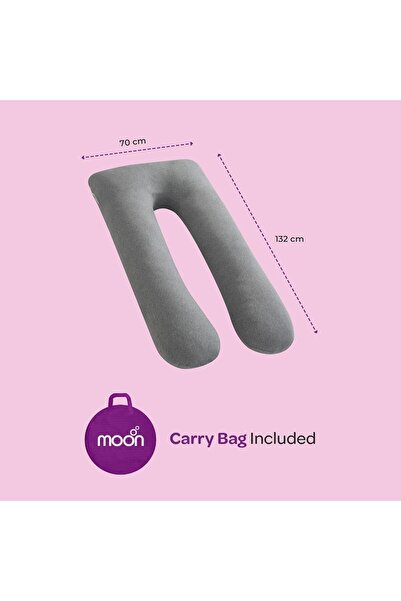 Moon U-Shaped Organic Maternity Pillow - Full-Body Support