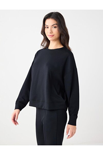 Jimmy Key Black Long Sleeve Crew Neck Modal Knitted Sweatshirt