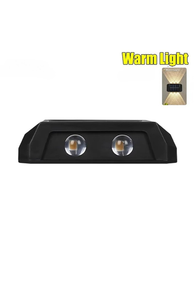 Choice ضوء دافئ 4 فتائل مصباح حائط يعمل بالطاقة الشمسية IP65 مقاوم للماء LED ...