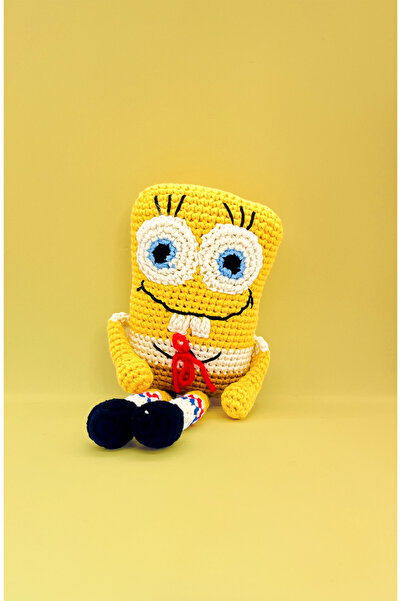 PoofyKids Sünger Bob Kare Şort Amigurumi Figür