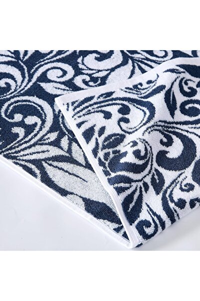 Modern Threads 6-Piece Dyed Jacquard Reversible Towel Set - Navy