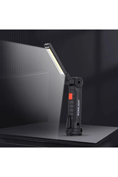 Choice مصباح عمل LED قابل لإعادة الشحن W51 أسود اللون، مزود بقاعدة مغناطيسية،...