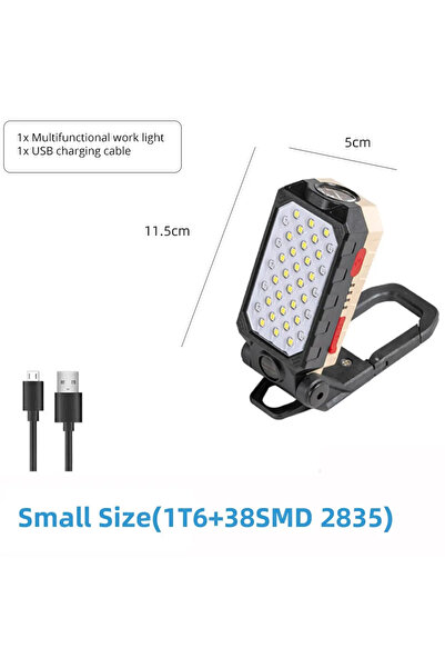 Choice مصباح يدوي LED عالي الطاقة W598B قابل لإعادة الشحن COB مصباح عمل قابل للتعديل ومقاوم للماء وفانوس تخييم