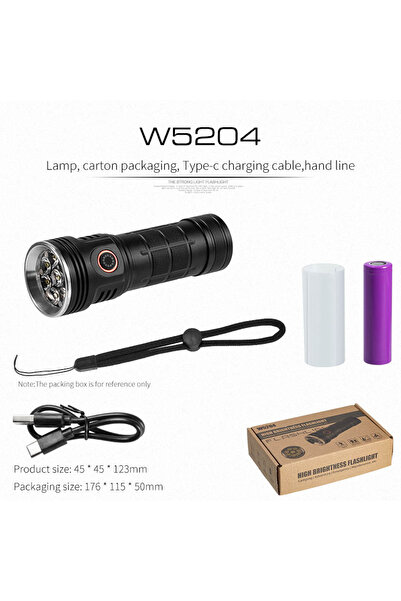 Choice W5204 8LED/31LED/55LED High Bright Strong LED Flashlight Powerful 7500lm Tactical Torch Rechargeable