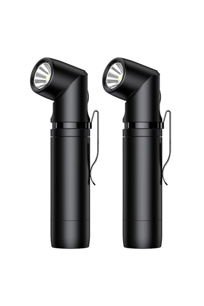 Philips 18650 Lithium Battery Fixed Focus black SFL2201-2PCS 2025 New Magnetic Work Torch, 90° Swive